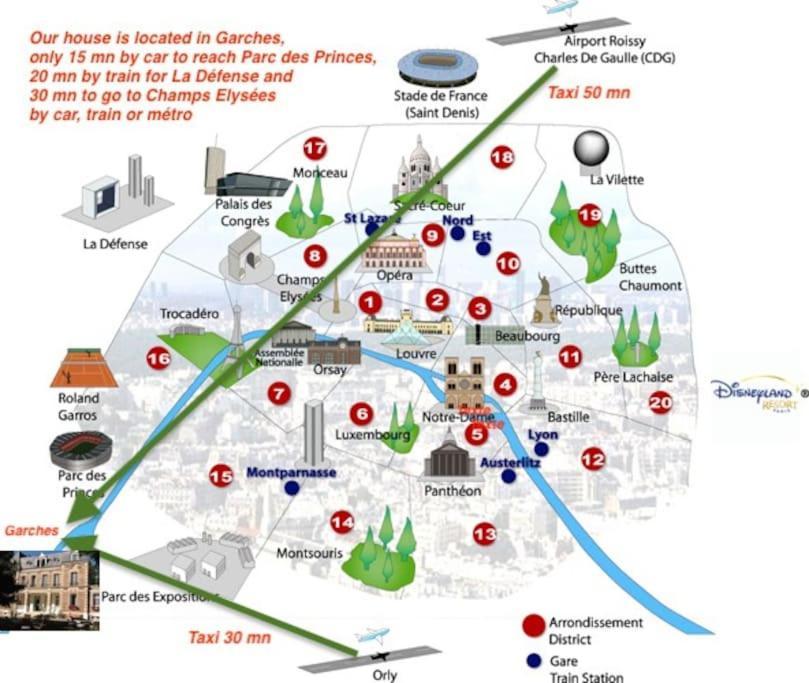 De 100m2 Dans Un Parc A 20 Mn Du Centre De Paris * Garches